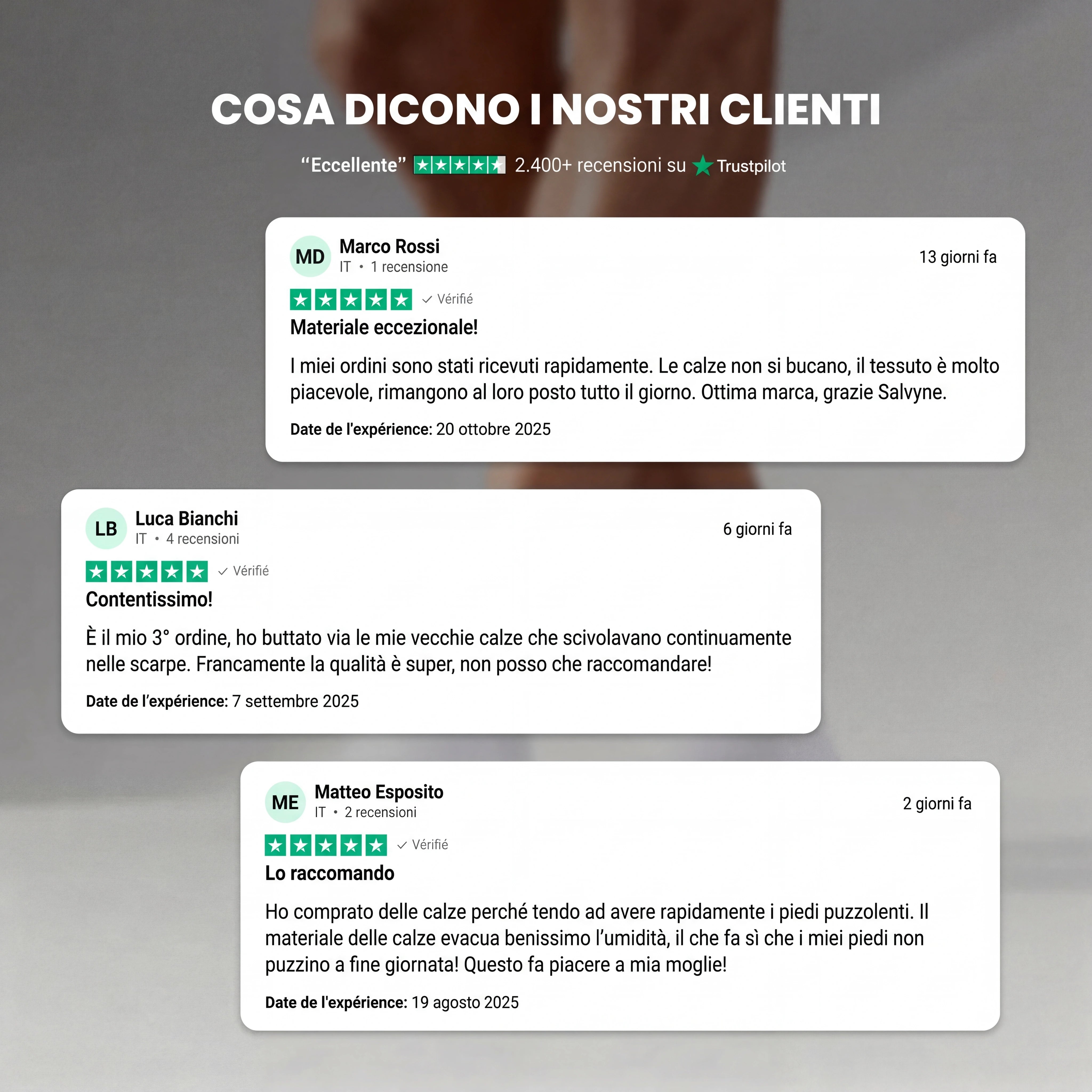 CALZINI SALVYNE A MEZZA GAMBA IN FIBRA DI BAMBÙ PREMIUM